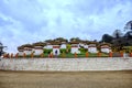 Visitors visited to 108 memorial chortens , Dochula Pass , Phunakha , BhutanÃÂ 